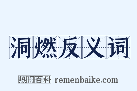 洞燃反义词是什么意思的图片
